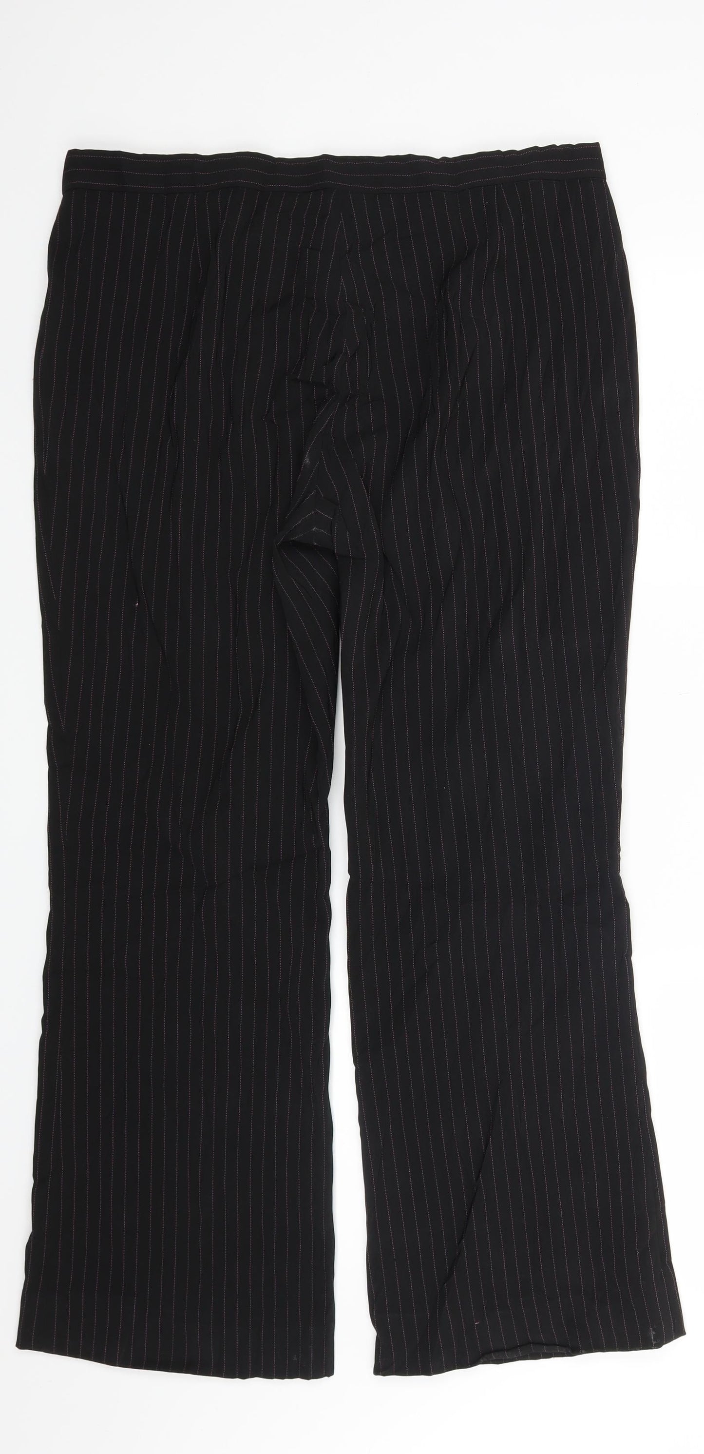 Womens UK Size 16 River Island Regular Fit  Black Trousers