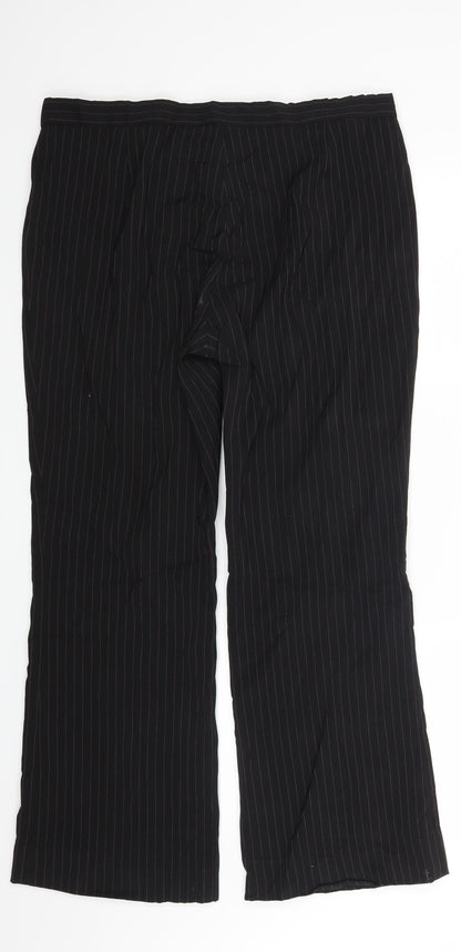 Womens UK Size 16 River Island Regular Fit  Black Trousers