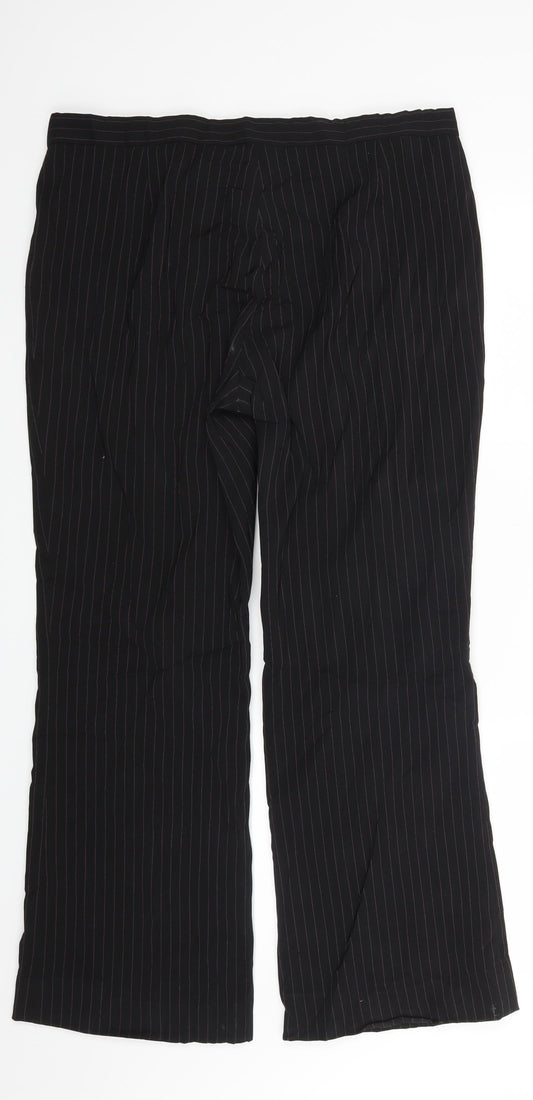 Womens UK Size 16 River Island Regular Fit  Black Trousers