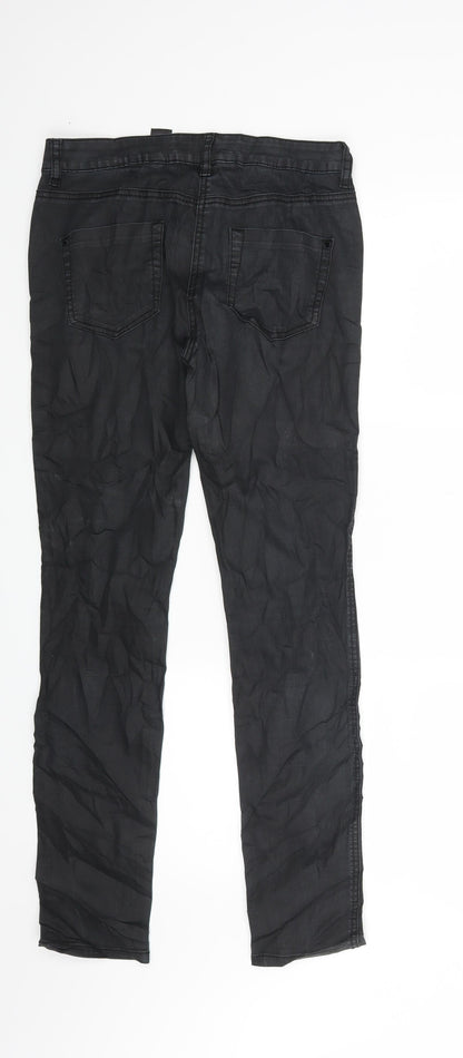 NEXT Womens Black  Denim Skinny Jeans Size 8 L27 in