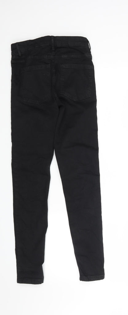 Womens UK Size 4 Sinsay Regular Fit Skinny Black Jeans