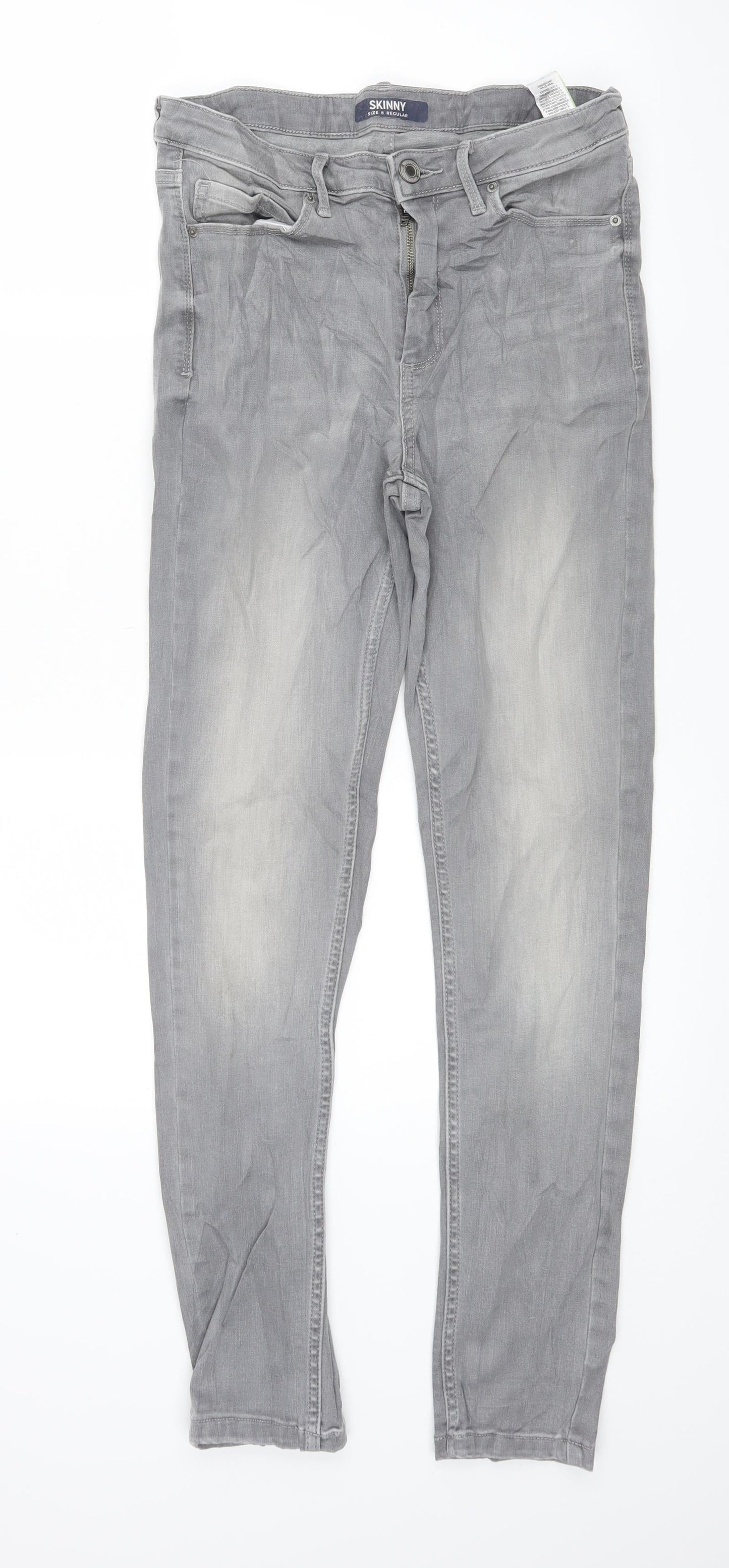 Marks and Spencer Womens Grey  Denim Skinny Jeans Size 8 L27 in