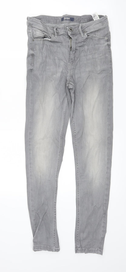 Marks and Spencer Womens Grey  Denim Skinny Jeans Size 8 L27 in