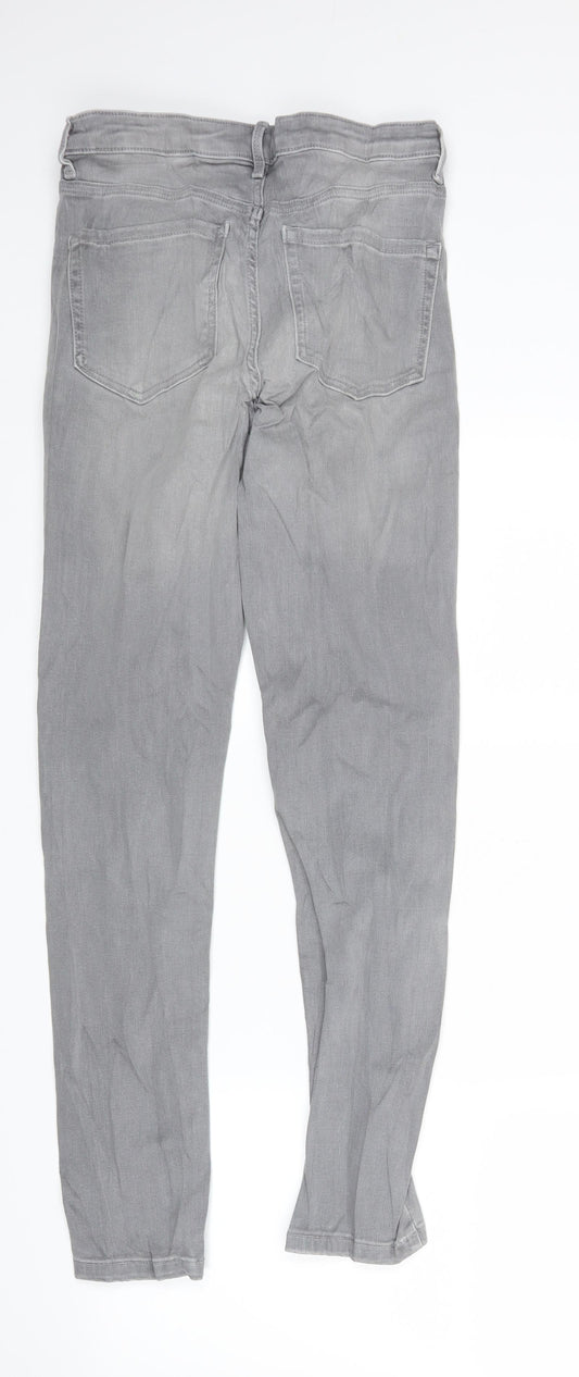 Marks and Spencer Womens Grey  Denim Skinny Jeans Size 8 L27 in