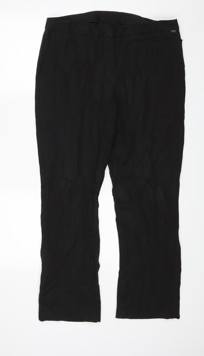 Dimentions Womens Black   Trousers  Size 14 L25 in