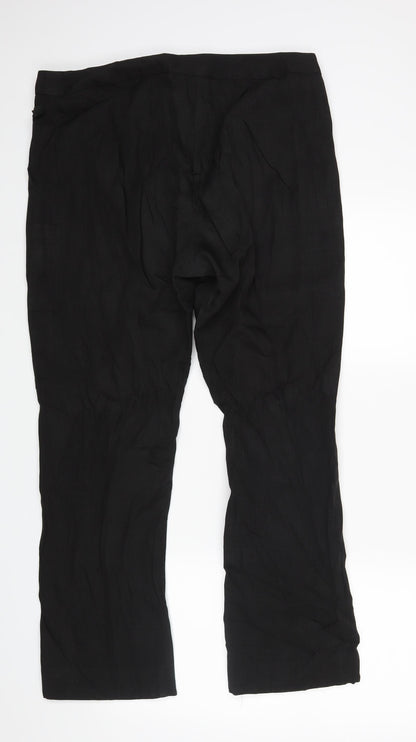 Dimentions Womens Black   Trousers  Size 14 L25 in