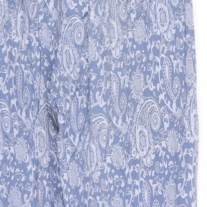 Lottie Womens Blue Floral Denim Skinny Jeans Size 12 L27 in