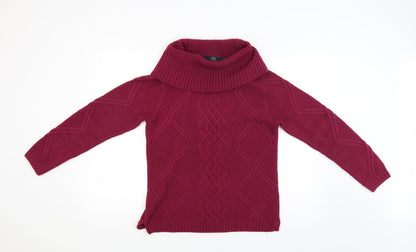 Isle Essentials Womens Purple   Pullover Jumper Size S