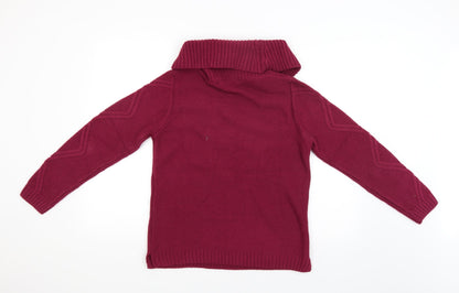 Isle Essentials Womens Purple   Pullover Jumper Size S
