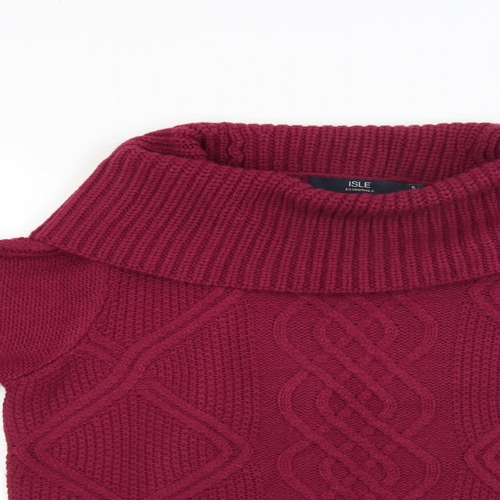 Isle Essentials Womens Purple   Pullover Jumper Size S
