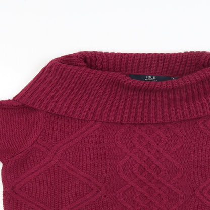 Isle Essentials Womens Purple   Pullover Jumper Size S