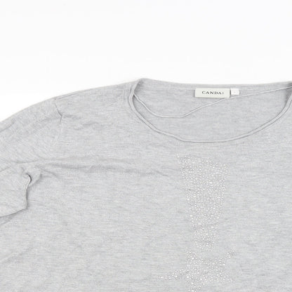 Canda Womens Grey   Pullover Jumper Size L