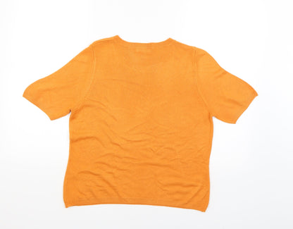 Classic Womens Orange   Pullover Jumper Size 14