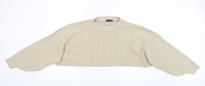 I SAW IT FIRST Womens Beige   Shrug Jumper Size S