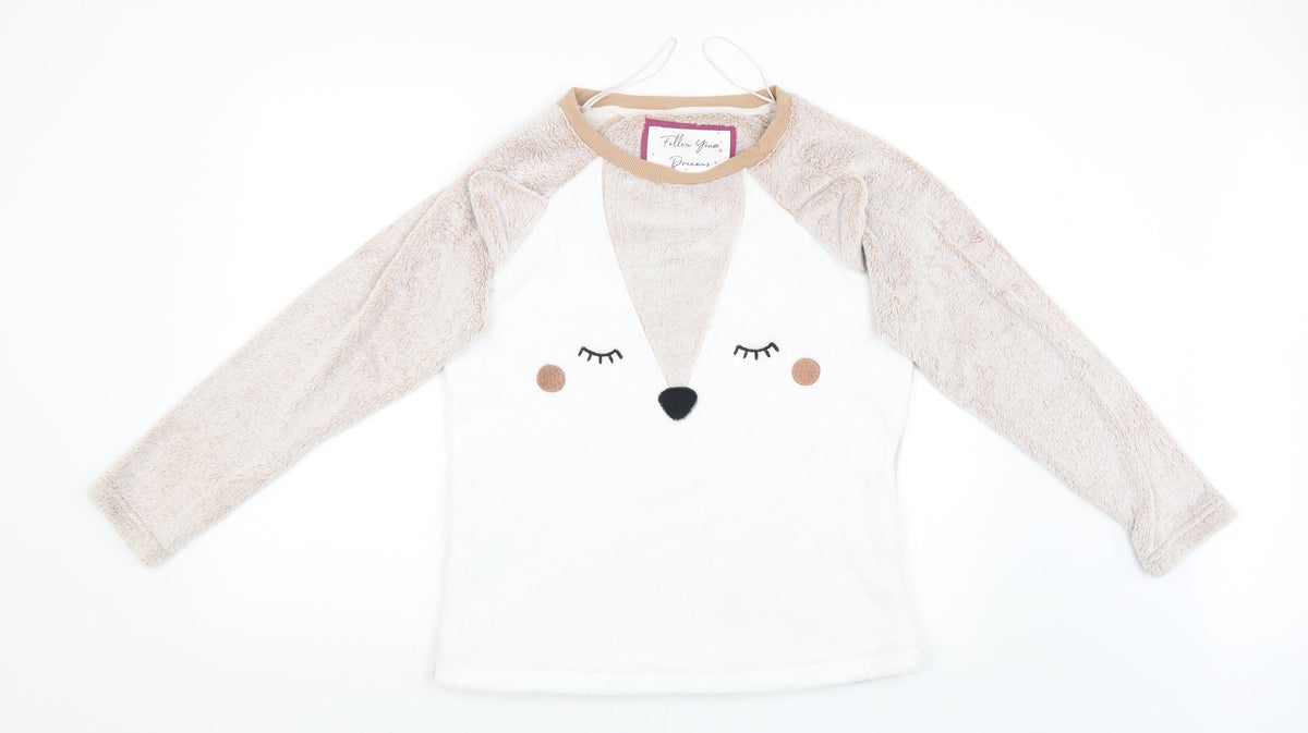 Follow Your Dreams Womens White   Pullover Jumper Size 12