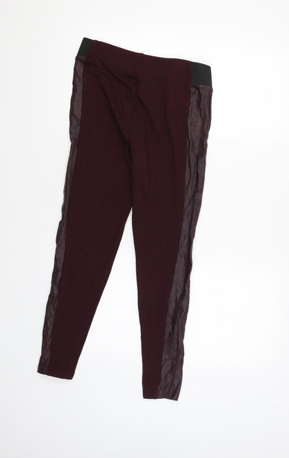 M&S Womens Red   Trousers  Size 10 L24.5 in