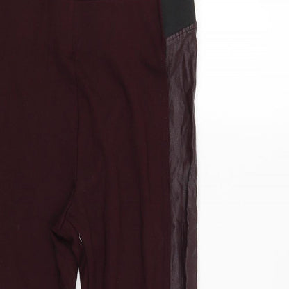 M&S Womens Red   Trousers  Size 10 L24.5 in