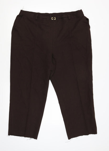 Womens UK Size 20 Marks and Spencer Regular Fit Cargo Brown Trousers