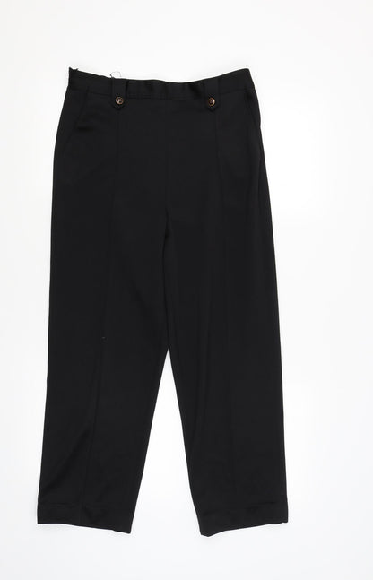 Womens UK Size 10 BM Regular Fit  Black Trousers