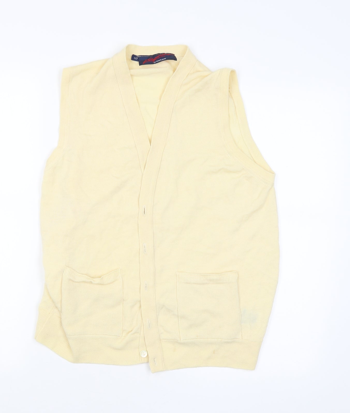 Kilspindle Womens Yellow   Vest Jumper Size 40