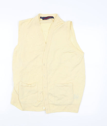Kilspindle Womens Yellow   Vest Jumper Size 40