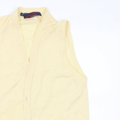 Kilspindle Womens Yellow   Vest Jumper Size 40
