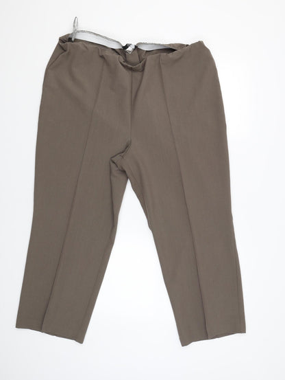 Womens UK Size 20 BM Regular Fit Chino Beige Trousers
