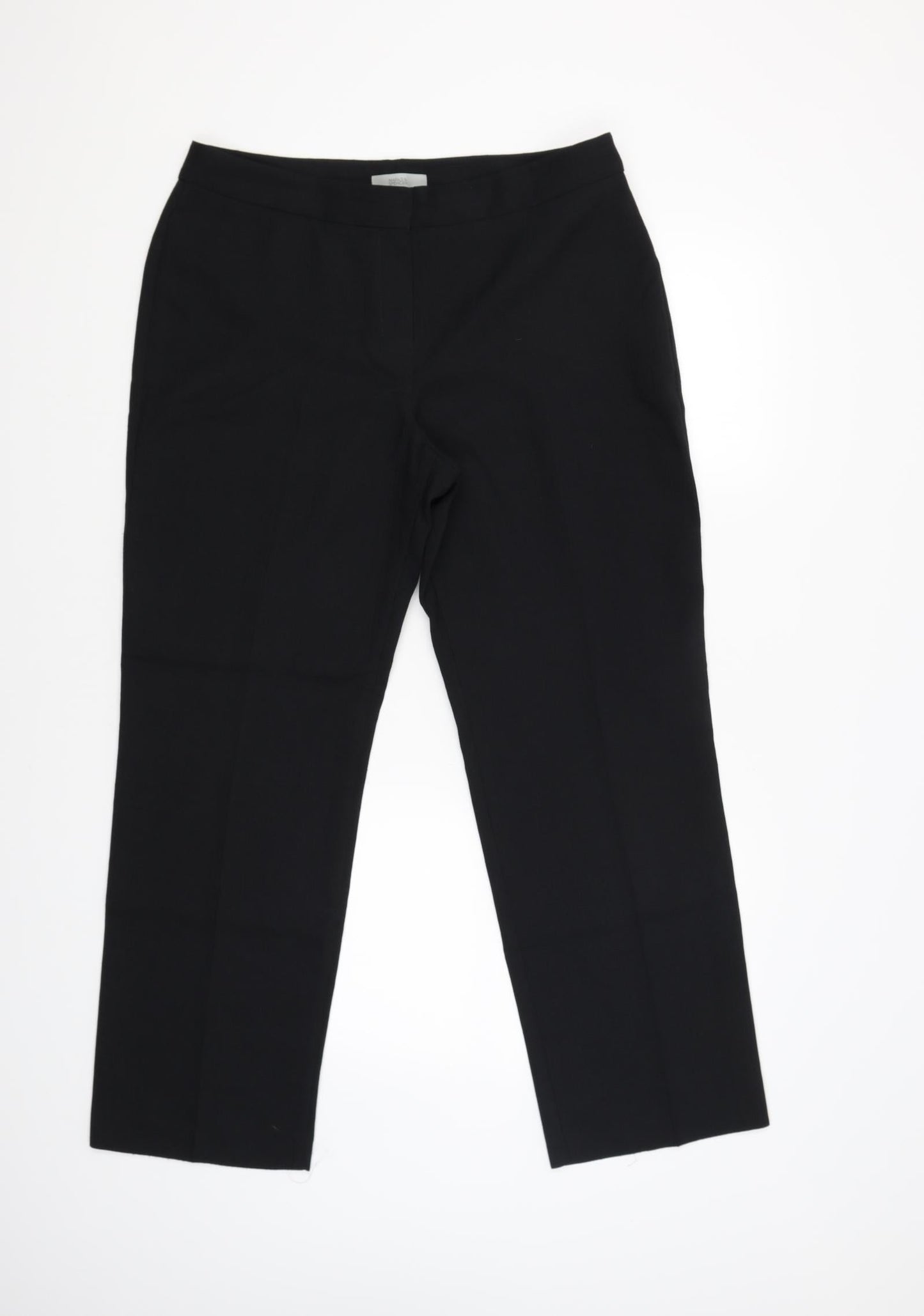 Womens UK Size 14 Marks and Spencer Regular Fit  Black Trousers