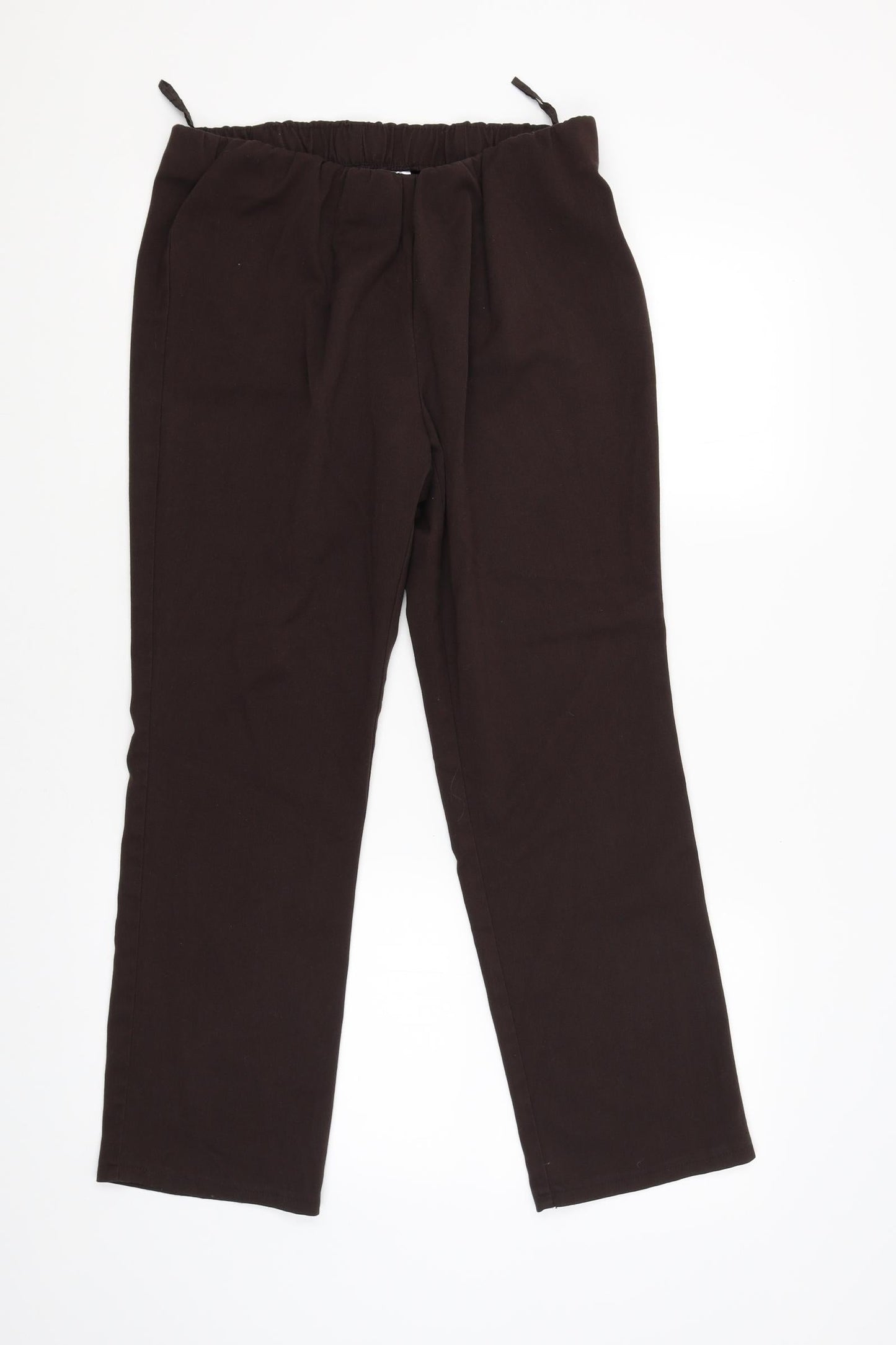 Womens UK Size 14 Preworn Regular Fit Capri Brown Trousers