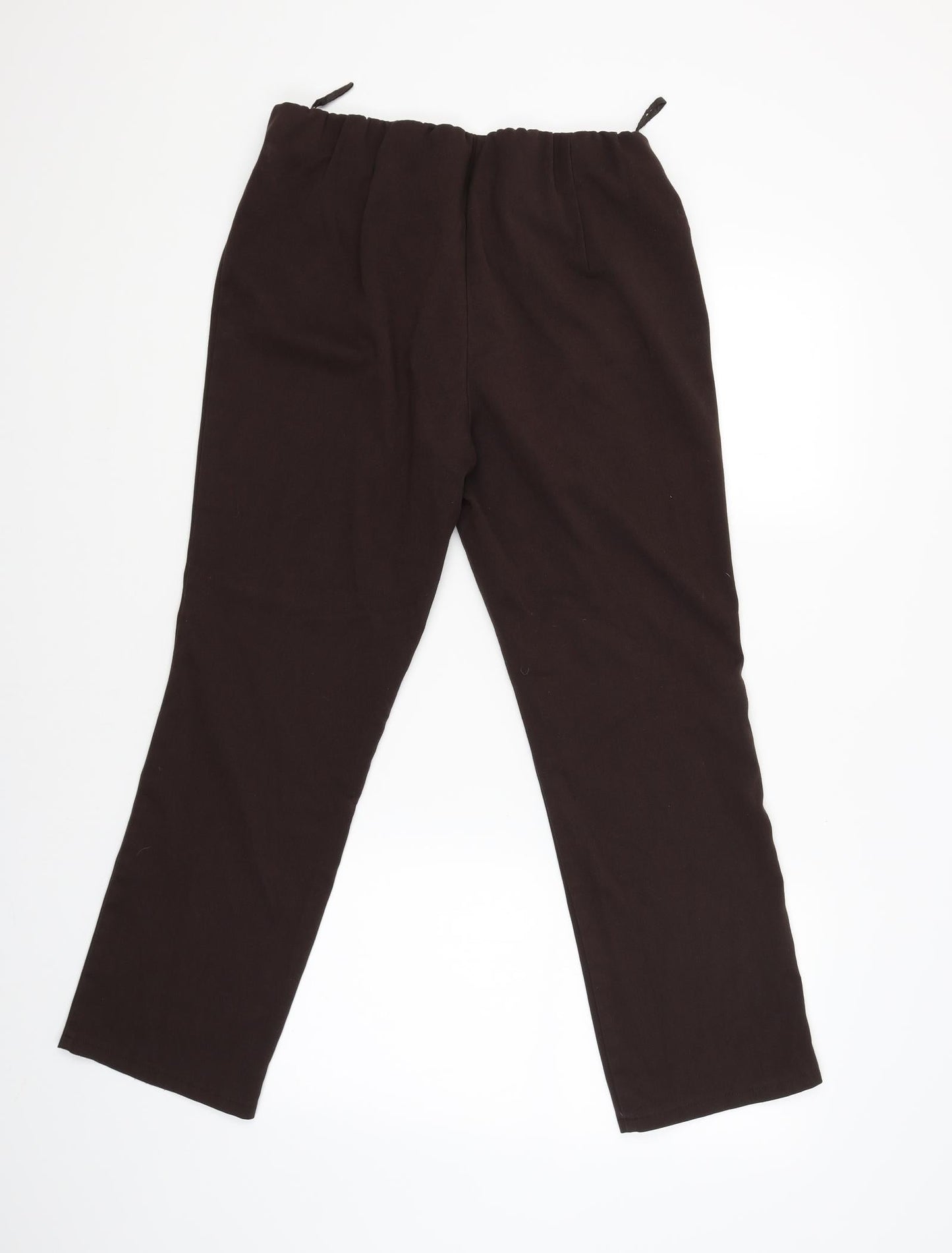 Womens UK Size 14 Preworn Regular Fit Capri Brown Trousers