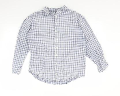 Mens UK Size M Emma & Co Blue  Button-Up Long Sleeve Casual Shirt