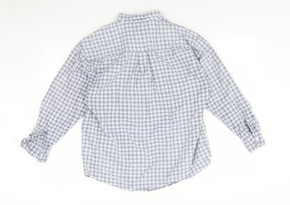 Mens UK Size M Emma & Co Blue  Button-Up Long Sleeve Casual Shirt