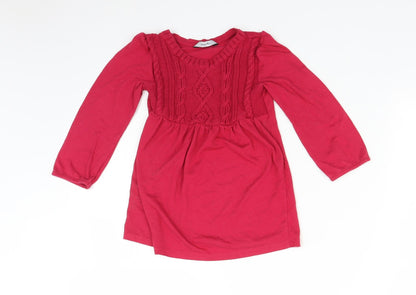 George Girls Red   Fit & Flare  Size 2-3 Years