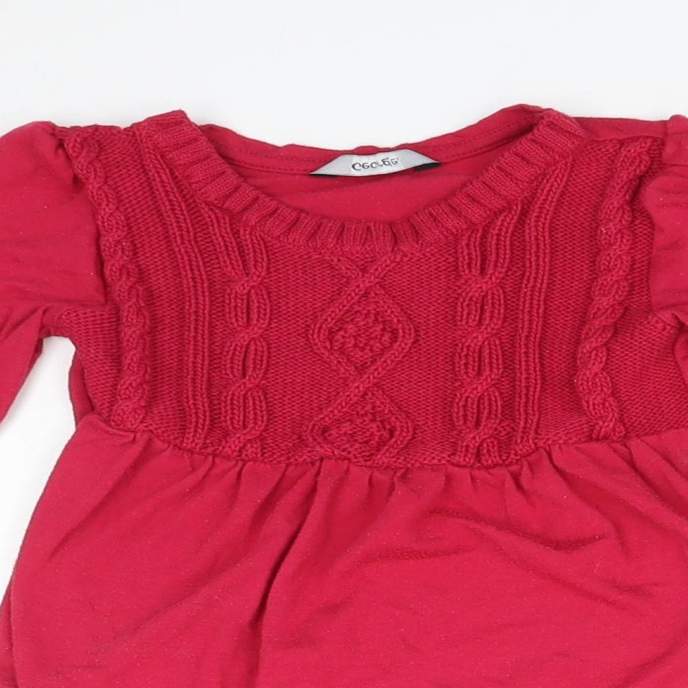 George Girls Red   Fit & Flare  Size 2-3 Years