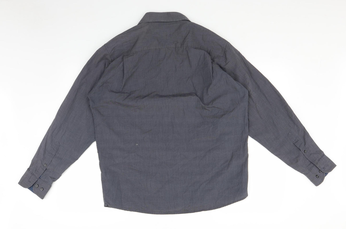 Mens UK Size 15.5 Morgan Grey  Button-Up Long Sleeve Casual Shirt