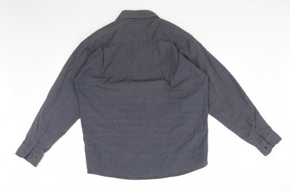 Mens UK Size 15.5 Morgan Grey  Button-Up Long Sleeve Casual Shirt