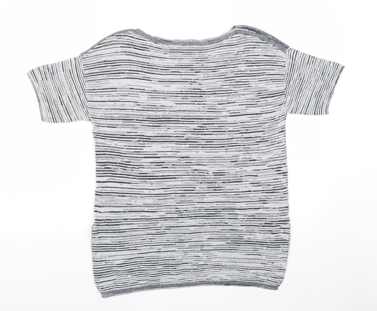 Great Plains Womens Grey Striped  Pullover Jumper Size S