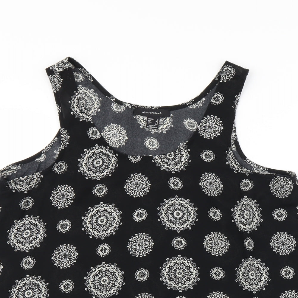 Womens UK Size 12 Atmosphere Black Basic Tank
