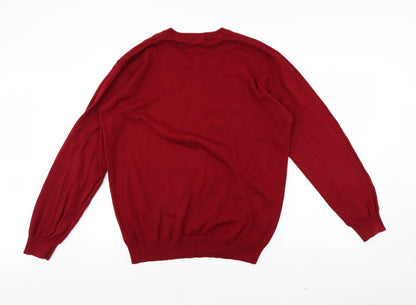 Sandstone Mens Red   Pullover Jumper Size L