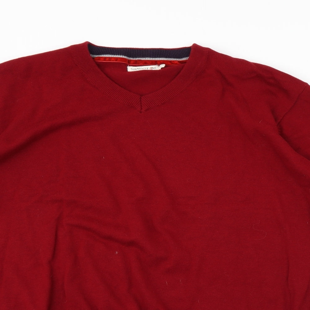 Sandstone Mens Red   Pullover Jumper Size L