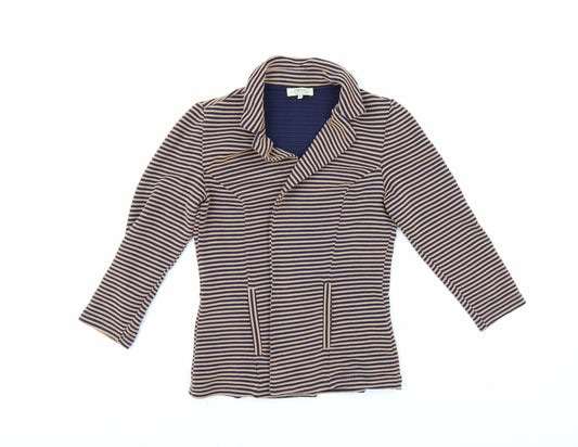 Papaya Womens Brown Striped  Jacket  Size 10