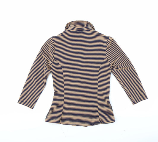Papaya Womens Brown Striped  Jacket  Size 10
