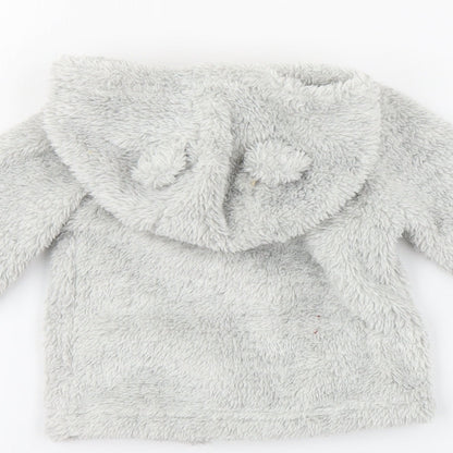 Brand and care label for Tu Grey Full Zip Jumper, size 6-9, Months
