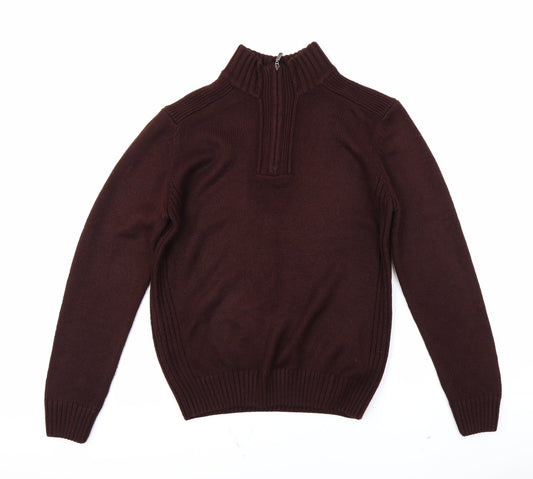 Atlantic Bay Mens Brown   Henley Jumper Size M