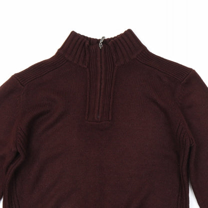 Atlantic Bay Mens Brown   Henley Jumper Size M