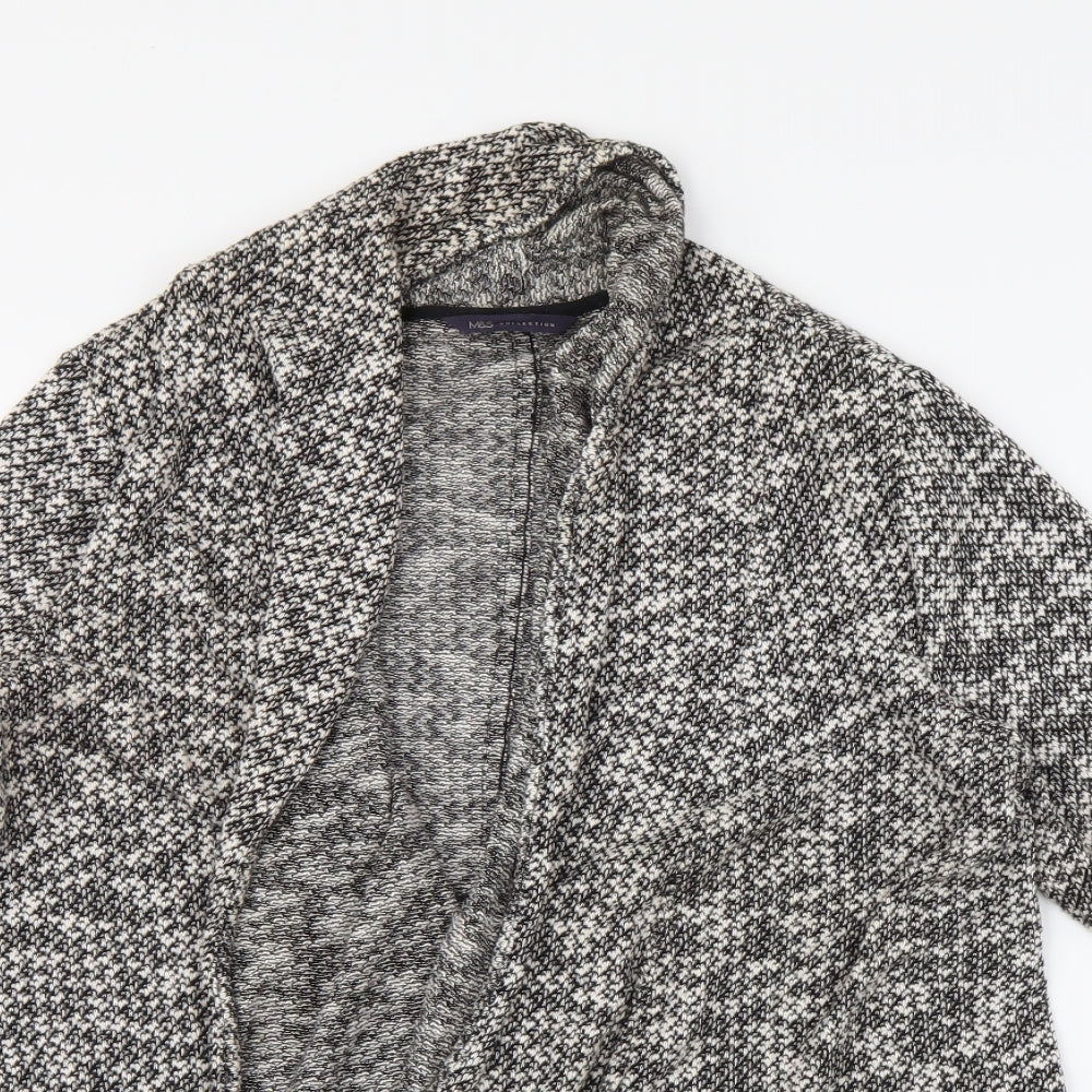 M&S Womens Grey   Wrap Jumper Size 16