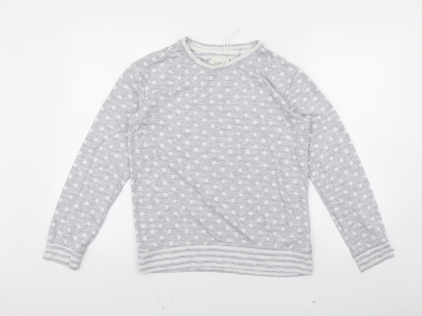 NEXT Womens Grey Polka Dot  Capri Pyjama Top Size S