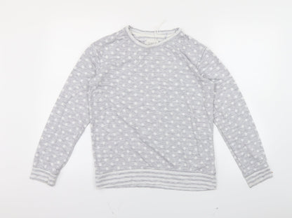 NEXT Womens Grey Polka Dot  Capri Pyjama Top Size S