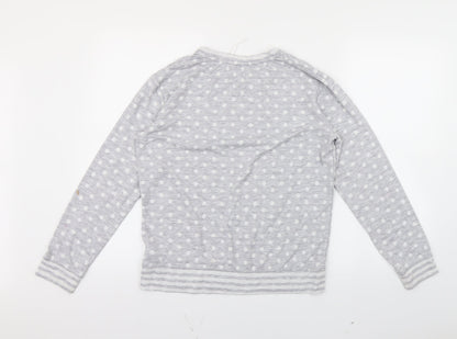 NEXT Womens Grey Polka Dot  Capri Pyjama Top Size S