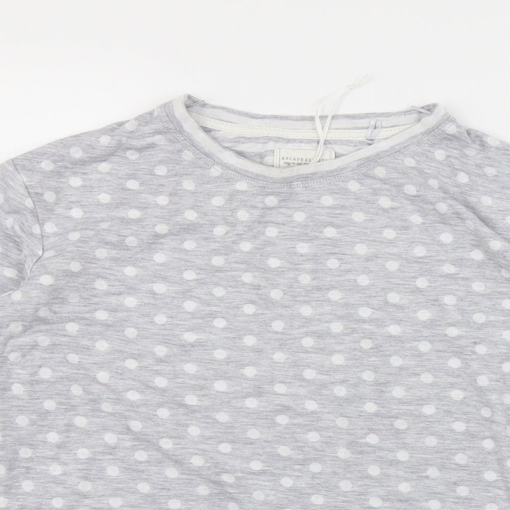 NEXT Womens Grey Polka Dot  Capri Pyjama Top Size S